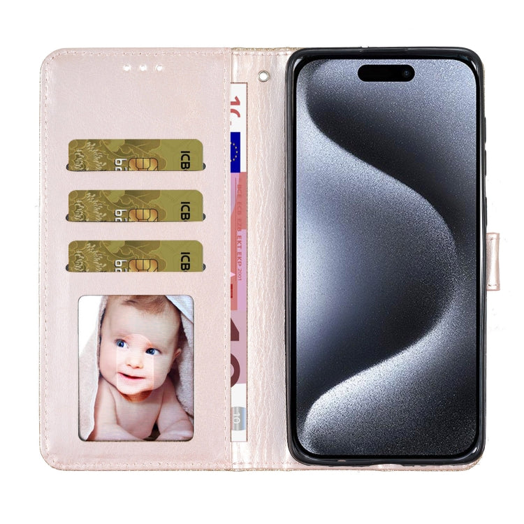 For iPhone 16 Pro Max Glitter Powder Flip Leather Phone Case(Gold) by buy2fix