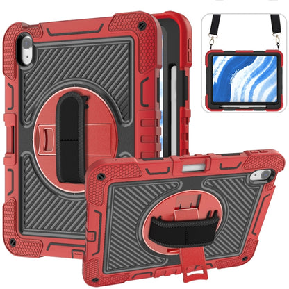For iPad Air 11 2025 / 2024 360 Degree Rotation PC Contrast Silicone Tablet Case(Red + Black) - iPad Air 11 2025 / 2024 Cases by buy2fix | Online Shopping UK | buy2fix