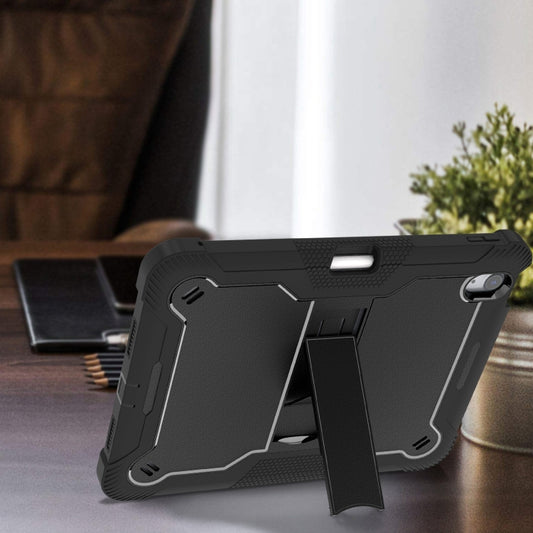 For iPad Air 11 2024 / Air 2022 10.9 Shockproof Silicone Hybrid PC Tablet Case with Holder(Black) - iPad Air 11 2025 / 2024 Cases by buy2fix | Online Shopping UK | buy2fix