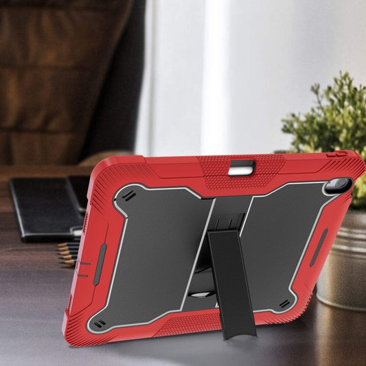 For iPad Air 13 2024 Shockproof Silicone Hybrid PC Tablet Case with Holder(Black + Red) - iPad Air 13 2025 / 2024 Cases by buy2fix | Online Shopping UK | buy2fix