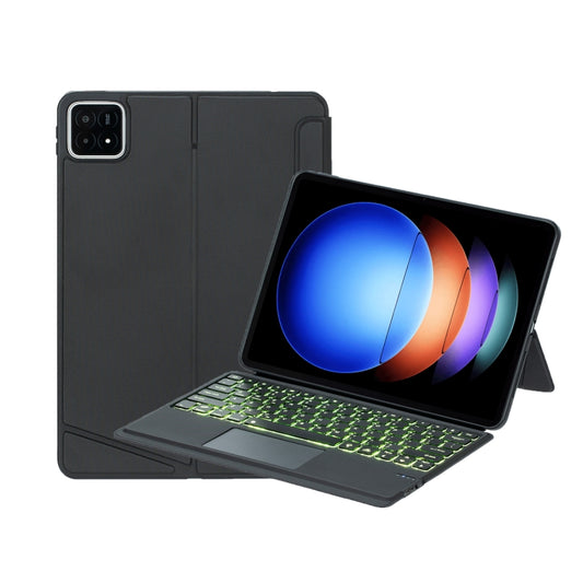 For Xiaomi Pad 6S Pro 12.4 T0N10-AS Detachable Rotating Backlit Touch Bluetooth Keyboard Case(Black) - Xiaomi Keyboard by buy2fix | Online Shopping UK | buy2fix