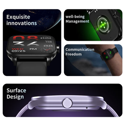 CY900 2.1 inch HD Square Screen Smart Watch, Supports Bluetooth Call / Health Monitoring(Purple) by buy2fix