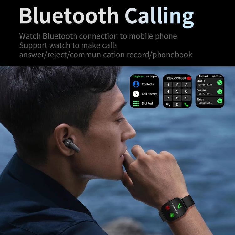 CY900 2.1 inch HD Square Screen Smart Watch, Supports Bluetooth Call / Health Monitoring(Blue) by buy2fix