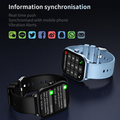 CY900 2.1 inch HD Square Screen Smart Watch, Supports Bluetooth Call / Health Monitoring(Blue) by buy2fix