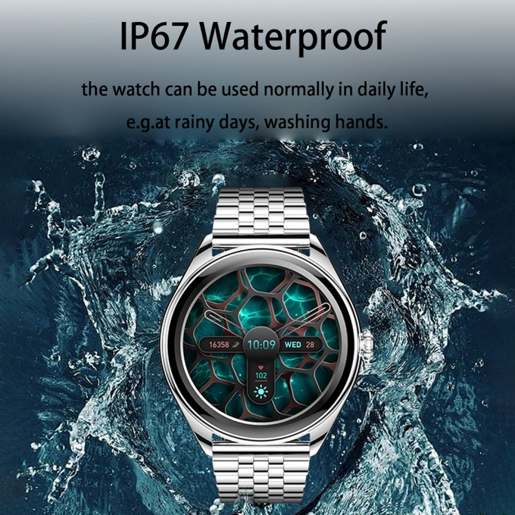 MT55 1.43 inch AMOLED HD Screen Ultra-thin Smart Call Health Watch, Silicone Strap(Silver Grey) by buy2fix