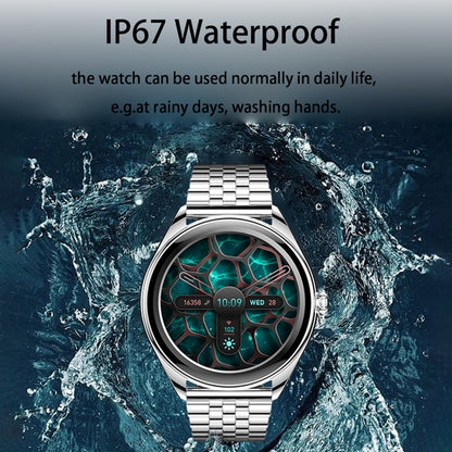 MT55 1.43 inch AMOLED HD Screen Ultra-thin Smart Call Health Watch, Silicone Strap(Silver Grey) by buy2fix