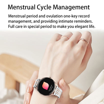 MT55 1.43 inch AMOLED HD Screen Ultra-thin Smart Call Health Watch, Leather Strap(Black Brown) by buy2fix