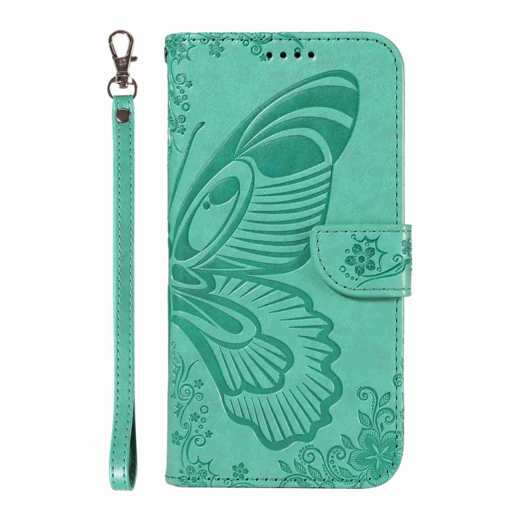 For Sony Xperia 1 VI 2024 Swallowtail Butterfly Embossed Leather Phone Case(Green) by buy2fix
