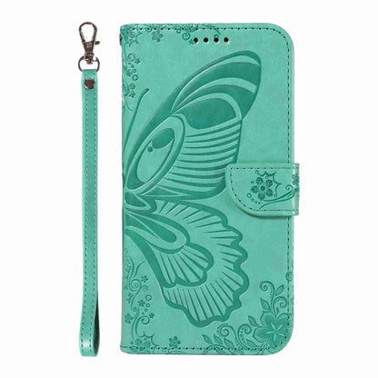 For Sony Xperia 1 VI 2024 Swallowtail Butterfly Embossed Leather Phone Case(Green) by buy2fix