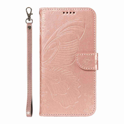 For Sony Xperia 1 VI 2024 Swallowtail Butterfly Embossed Leather Phone Case(Rose Gold) by buy2fix