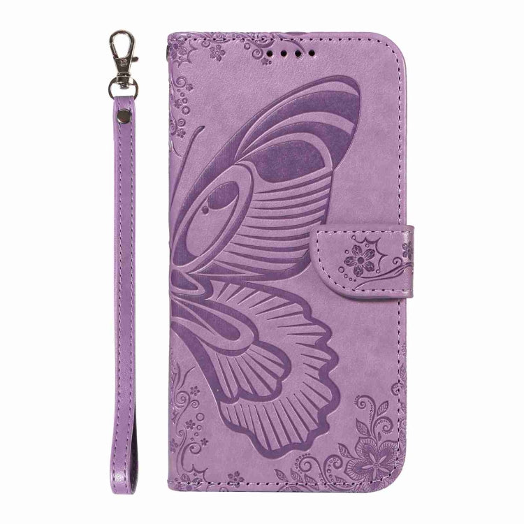 For Sony Xperia 10 VI 2024 Swallowtail Butterfly Embossed Leather Phone Case(Purple) by buy2fix
