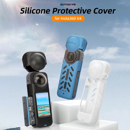For Insta360 X4 / X5 Sunnylife Silicone Shockproof Case Lens Body Cover Kit(Blue) - Case & Bags by Sunnylife | Online Shopping UK | buy2fix