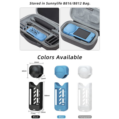 For Insta360 X4 / X5 Sunnylife Silicone Shockproof Case Lens Body Cover Kit(Blue) - Case & Bags by Sunnylife | Online Shopping UK | buy2fix