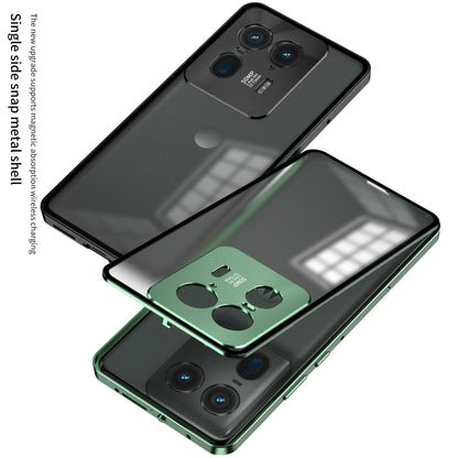 For Motorola Moto X40 Snap Buckle Metal Frame Frosted Phone Case(Blue) - Motorola Cases by buy2fix | Online Shopping UK | buy2fix