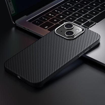 For iPhone 15 SULADA 600D Kevlar Texture PC Shockproof Phone Case(Black) - iPhone 15 Cases by SULADA | Online Shopping UK | buy2fix