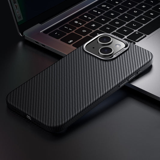 For iPhone 15 SULADA 600D Kevlar Texture PC Shockproof Phone Case(Black) - iPhone 15 Cases by SULADA | Online Shopping UK | buy2fix