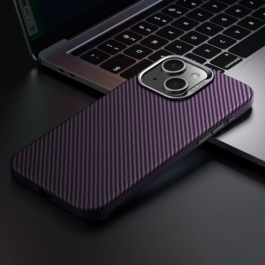 For iPhone 15 SULADA 600D Kevlar Texture PC Shockproof Phone Case(Purple) - iPhone 15 Cases by SULADA | Online Shopping UK | buy2fix