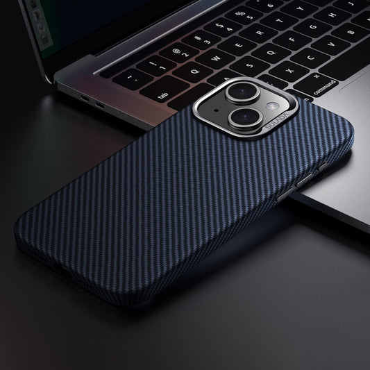 For iPhone 15 SULADA 600D Kevlar Texture PC Shockproof Phone Case(Blue) - iPhone 15 Cases by SULADA | Online Shopping UK | buy2fix
