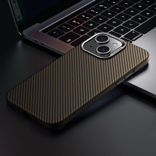 For iPhone 15 SULADA 600D Kevlar Texture PC Shockproof Phone Case(Brown) - iPhone 15 Cases by SULADA | Online Shopping UK | buy2fix