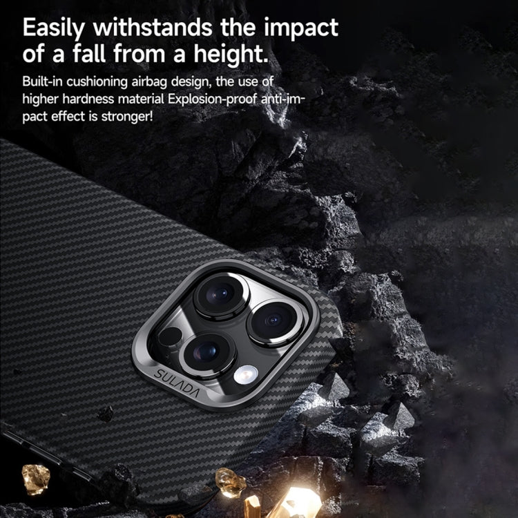 For iPhone 15 Pro SULADA 600D Kevlar Texture PC Shockproof Phone Case(Brown) - iPhone 15 Pro Cases by SULADA | Online Shopping UK | buy2fix