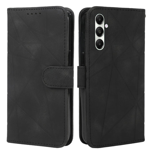 For Samsung Galaxy S24 / S25 5G Skin Feel Geometric Lines Leather Phone Case(Black) - Galaxy S24 5G Cases by buy2fix | Online Shopping UK | buy2fix