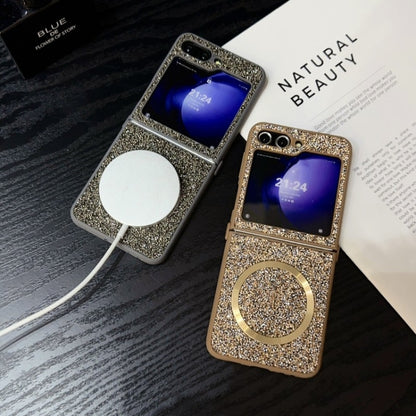 For Samsung Galaxy Z Flip3 Glitter MagSafe PC Phone Case(Silver) by buy2fix