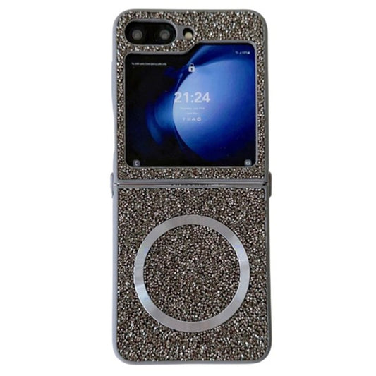 For Samsung Galaxy Z Flip4 Glitter MagSafe PC Phone Case(Silver) by buy2fix