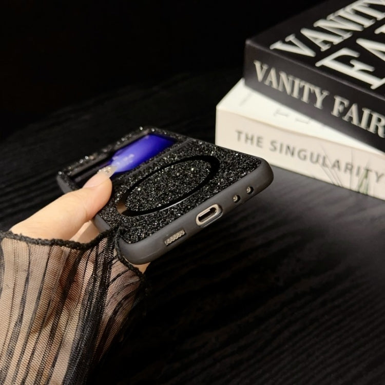 For Samsung Galaxy Z Flip4 Glitter MagSafe PC Phone Case(Silver) by buy2fix