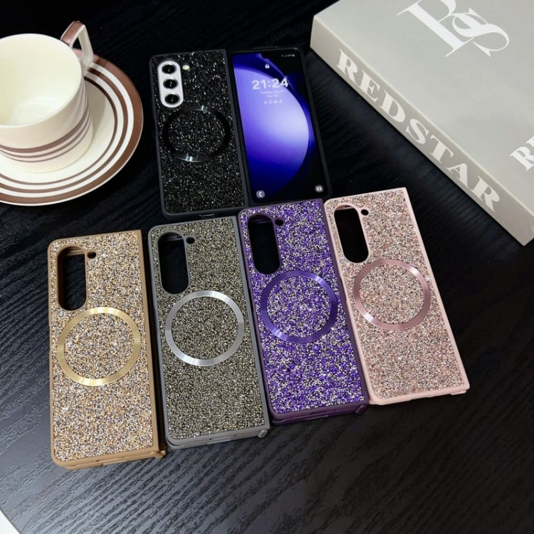 For Samsung Galaxy Z Fold4 Glitter MagSafe PC Phone Case(Silver) by buy2fix