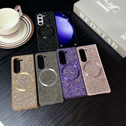For Samsung Galaxy Z Fold4 Glitter MagSafe PC Phone Case(Silver) by buy2fix
