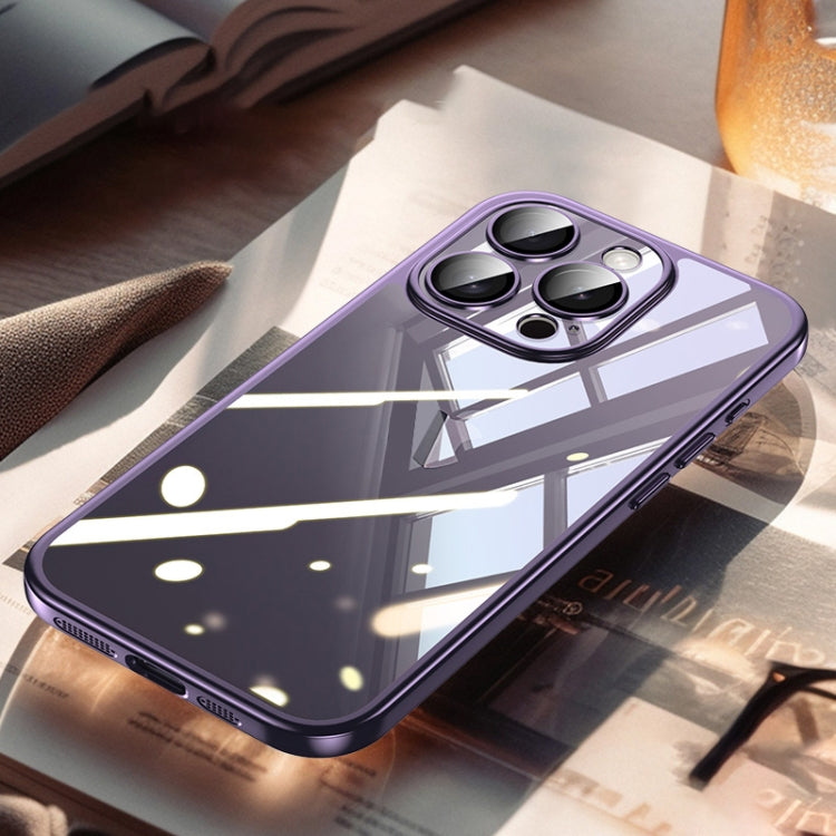 For iPhone 15 Pro SULADA Electroplating Frosted PC + TPU Shockproof Phone Case(Purple) - iPhone 15 Pro Tempered Glass by SULADA | Online Shopping UK | buy2fix