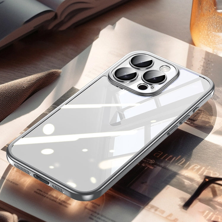 For iPhone 15 Pro SULADA Electroplating Frosted PC + TPU Shockproof Phone Case(Silver) - iPhone 15 Pro Tempered Glass by SULADA | Online Shopping UK | buy2fix