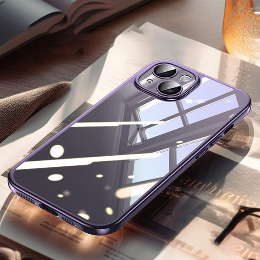 For iPhone 14 SULADA Electroplating Frosted PC + TPU Shockproof Phone Case(Purple) - iPhone 14 Cases by SULADA | Online Shopping UK | buy2fix