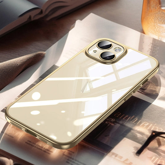 For iPhone 14 SULADA Electroplating Frosted PC + TPU Shockproof Phone Case(Gold) - iPhone 14 Cases by SULADA | Online Shopping UK | buy2fix