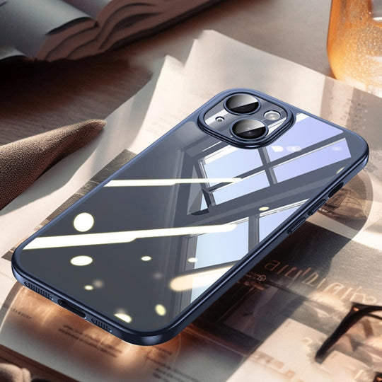 For iPhone 15 Plus SULADA Electroplating Frosted PC + TPU Shockproof Phone Case(Blue)