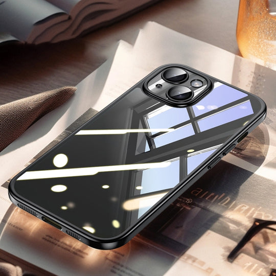 For iPhone 15 Plus SULADA Electroplating Frosted PC + TPU Shockproof Phone Case(Black)