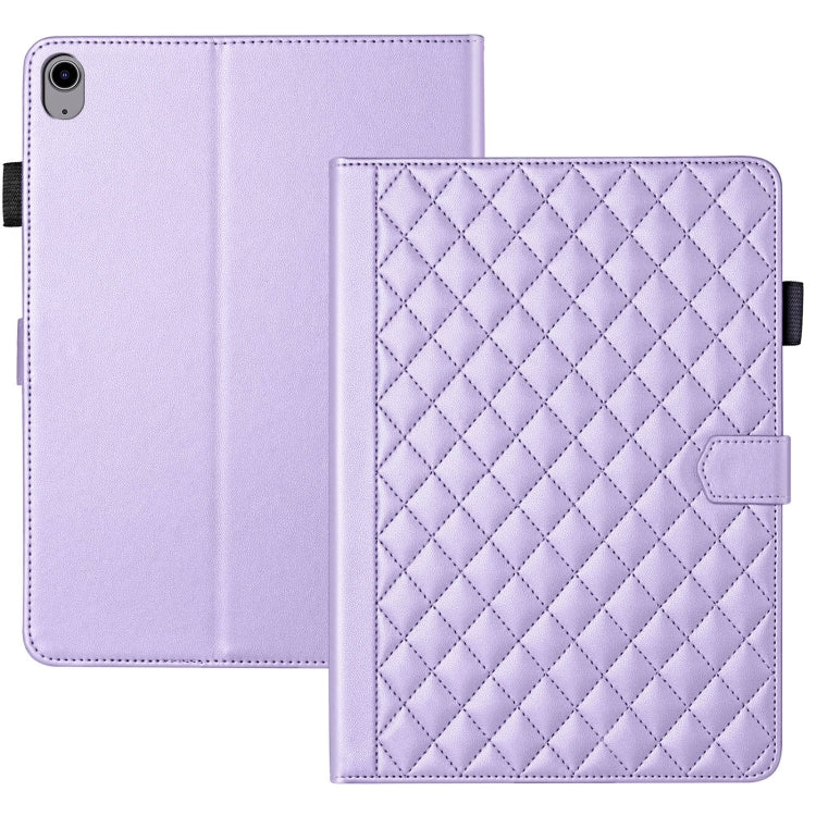 For iPad 2025 / 2022 Rhombus Lattice Leather Smart Tablet Case(Purple) - iPad 2025 / 2022 Cases by buy2fix | Online Shopping UK | buy2fix
