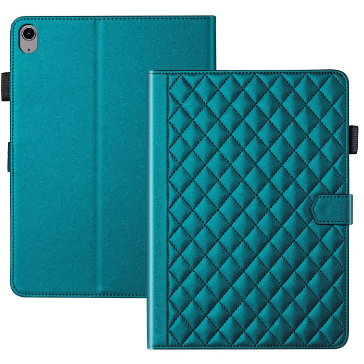 For iPad 2025 / 2022 Rhombus Lattice Leather Smart Tablet Case(Dark Green) - iPad 2025 / 2022 Cases by buy2fix | Online Shopping UK | buy2fix
