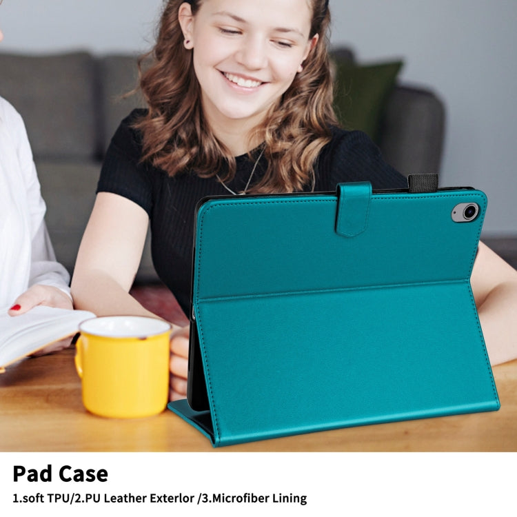 For iPad 2025 / 2022 Rhombus Lattice Leather Smart Tablet Case(Dark Green) - iPad 2025 / 2022 Cases by buy2fix | Online Shopping UK | buy2fix