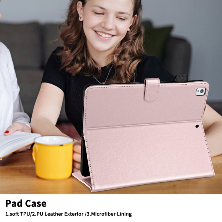 For iPad 10.2 2021 / 2020 / 10.5  Rhombus Lattice Leather Smart Tablet Case(Rose Gold) - iPad 10.2 Cases by buy2fix | Online Shopping UK | buy2fix