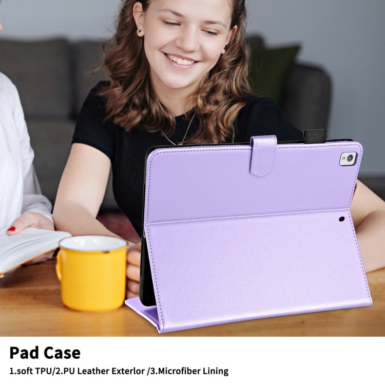 For iPad 10.2 2021 / 2020 / 10.5  Rhombus Lattice Leather Smart Tablet Case(Purple) - iPad 10.2 Cases by buy2fix | Online Shopping UK | buy2fix