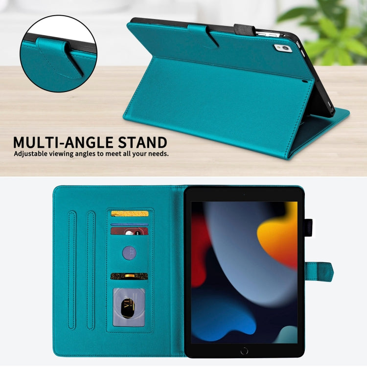 For iPad 10.2 2021 / 2020 / 10.5  Rhombus Lattice Leather Smart Tablet Case(Dark Green) - iPad 10.2 Cases by buy2fix | Online Shopping UK | buy2fix