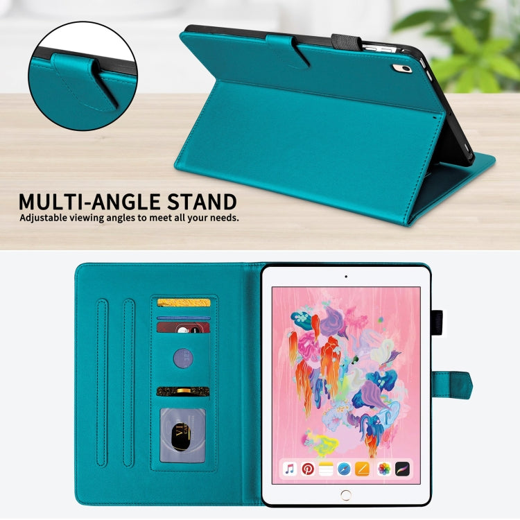For iPad Air / Air 2 / 9.7 2017 / 2018 Rhombus Lattice Leather Smart Tablet Case(Dark Green) - iPad 9.7 (2018) & (2017) Cases by buy2fix | Online Shopping UK | buy2fix