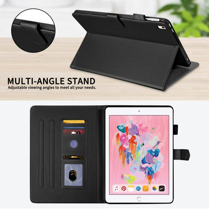 For iPad Air / Air 2 / 9.7 2017 / 2018 Rhombus Lattice Leather Smart Tablet Case(Black) - iPad 9.7 (2018) & (2017) Cases by buy2fix | Online Shopping UK | buy2fix