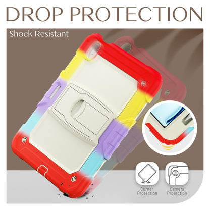 For iPad Air 11 2025 / 2024 Silicone Hydric PC Tablet Case with Shoulder Strap & Holder(Camouflage Red) - iPad Air 11 2025 / 2024 Cases by buy2fix | Online Shopping UK | buy2fix