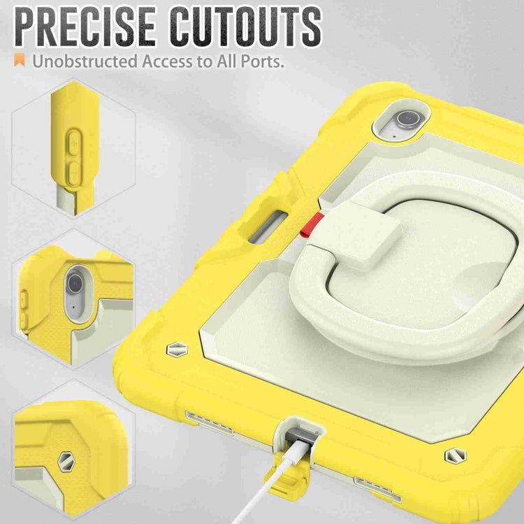 For iPad Air 11 2025 / 2024 Handle Silicone Hydric PC Tablet Case with Shoulder Strap(Yellow) - iPad Air 11 2025 / 2024 Cases by buy2fix | Online Shopping UK | buy2fix