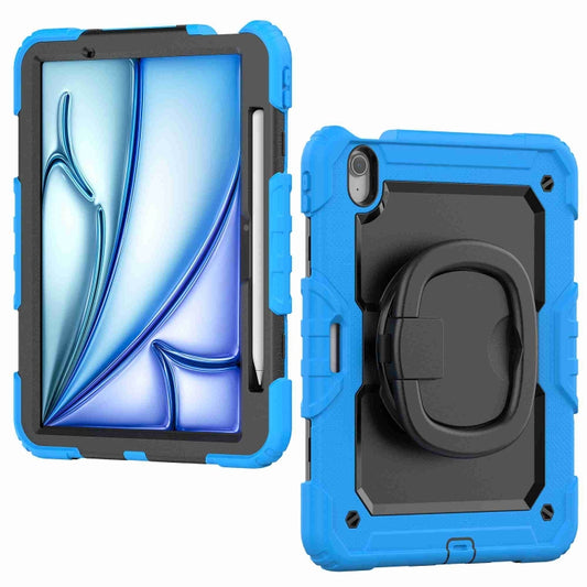 For iPad Air 11 2025 / 2024 Handle Silicone Hydric PC Tablet Case with Shoulder Strap(Light Blue) - iPad Air 11 2025 / 2024 Cases by buy2fix | Online Shopping UK | buy2fix