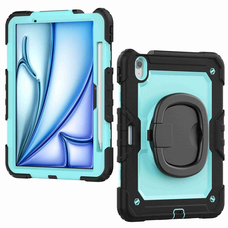 For iPad Air 11 2025 / 2024 Handle Silicone Hydric PC Tablet Case with Shoulder Strap(Light Blue PC) - iPad Air 11 2025 / 2024 Cases by buy2fix | Online Shopping UK | buy2fix