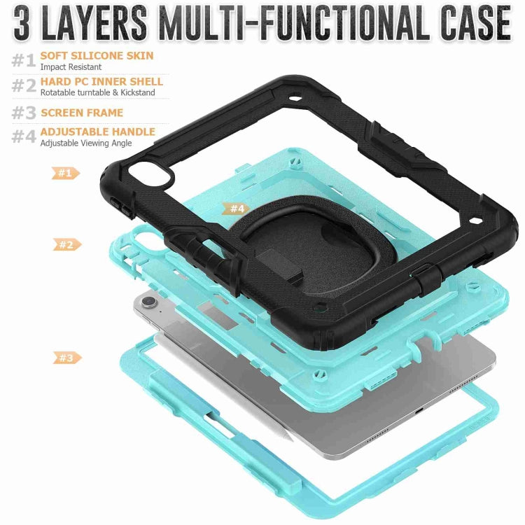 For iPad Air 11 2025 / 2024 Handle Silicone Hydric PC Tablet Case with Shoulder Strap(Light Blue PC) - iPad Air 11 2025 / 2024 Cases by buy2fix | Online Shopping UK | buy2fix