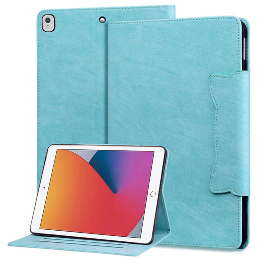 For iPad 9 10.2 2021 / 8 2020 / 7 2019 Cat Buckle Leather Smart Tablet Case(Sky Blue) - iPad 10.2 Cases by buy2fix | Online Shopping UK | buy2fix